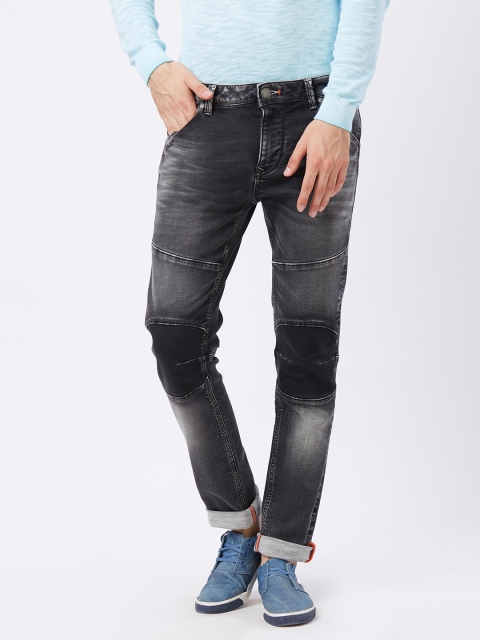 

Killer Men Charcoal Black Troy Slim Fit Mid-Rise Clean Look Stretchable Jeans