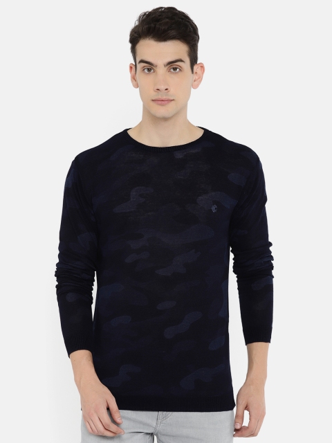 

Killer Men Navy Camouflage Print Pullover, Navy blue