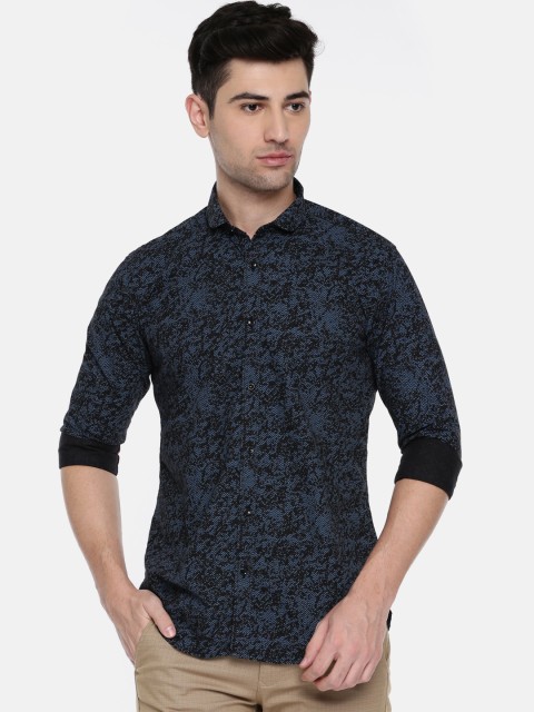 

Killer Men Blue & Black Slim Fit Printed Casual Shirt