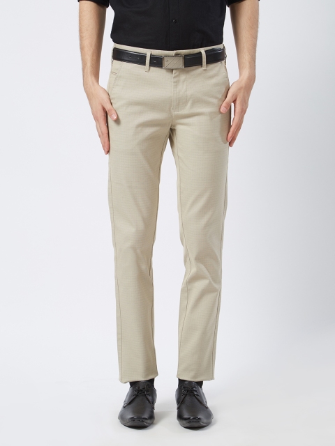 

Killer Men Beige Slim Fit Checked Regular Trousers