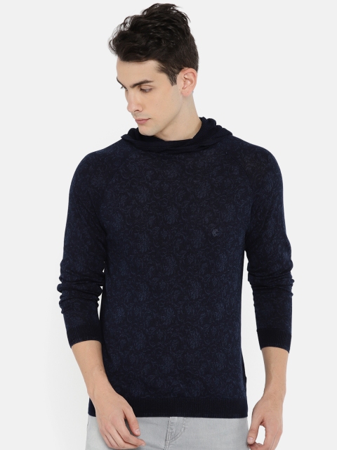 

Killer Men Navy Printed Hooded Pullover, Navy blue
