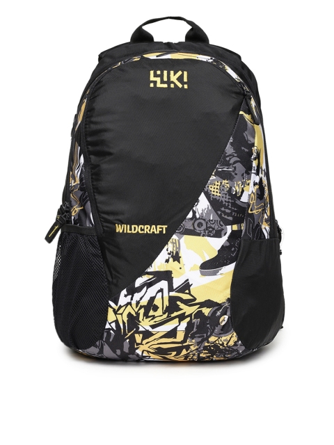 

Wildcraft Unisex Black Wiki Graffiti Print Laptop Backpack
