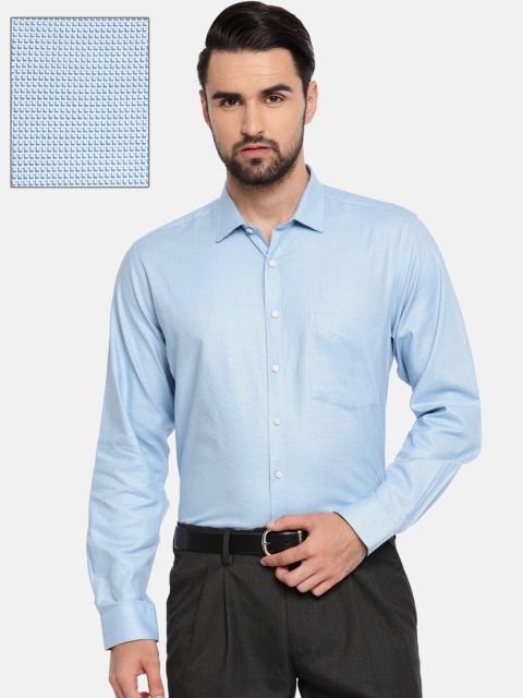 

Van Heusen Men Blue Custom Regular Fit Printed Formal Shirt