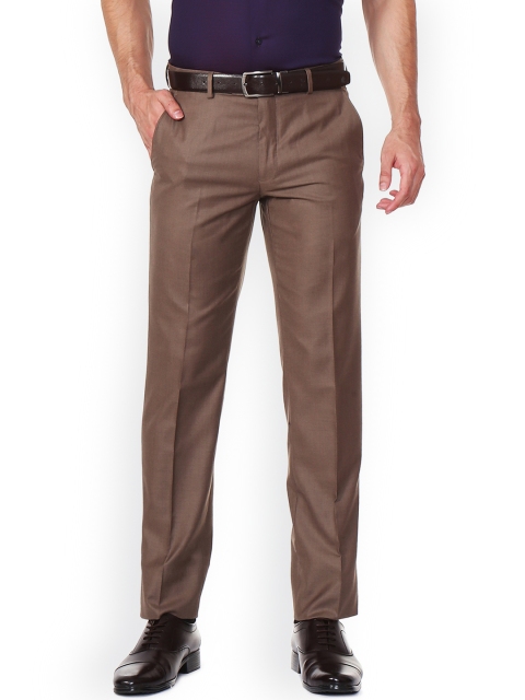 

Van Heusen Men Brown Slim Fit Solid Formal Trousers