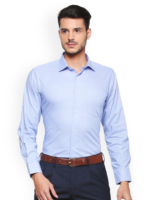 

Van Heusen Men Blue Regular Fit Checked Formal Shirt