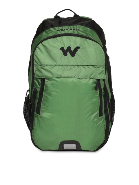 

Wildcraft Unisex Green & Black Solid Backpack