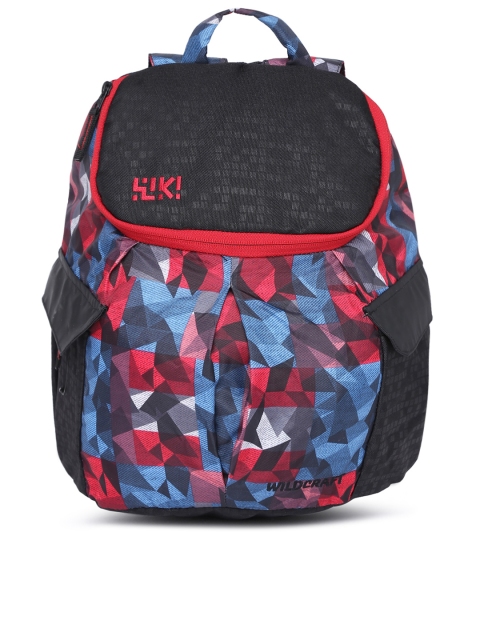 

Wildcraft Unisex Black & Red Graphic Backpack