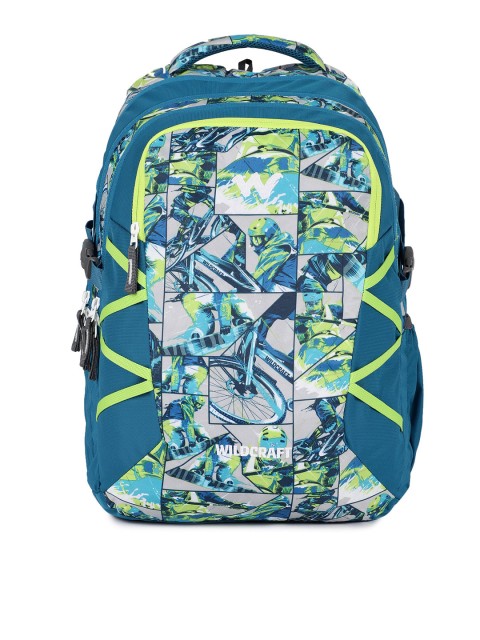 

Wildcraft Unisex Green & Blue Printed Backpack