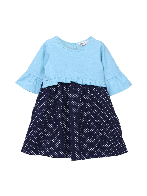 

Beebay Girls Navy Blue Printed Fit & Flare Dress