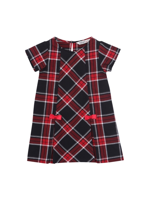 

Beebay Girls Black Checked A-Line Dress