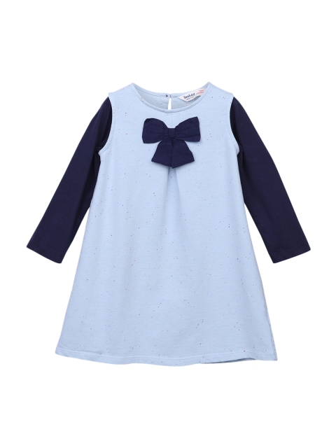 

Beebay Girls Blue Colourblocked A-Line Dress