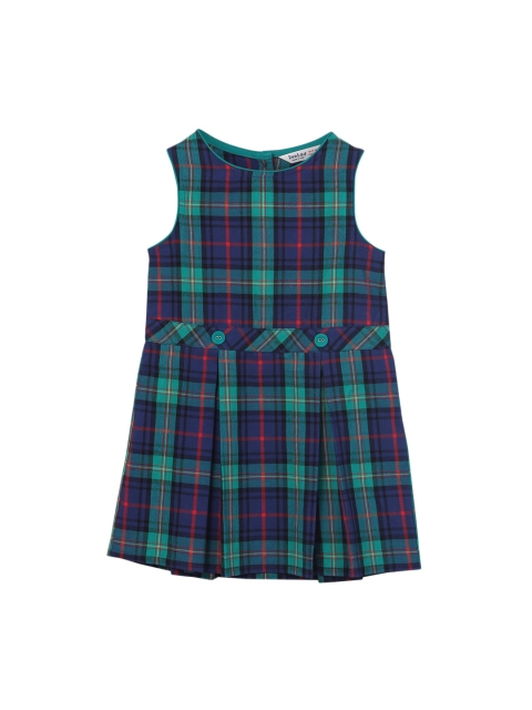 

Beebay Girls Green & Blue Checked Fit & Flare Dress