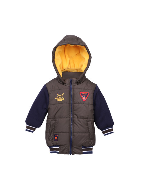 

Beebay Boys Olive Green & Navy Blue Colourblocked Padded Jacket