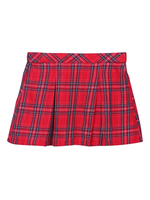 

Beebay Girls Red & Blue Checked Pure Cotton Skirt