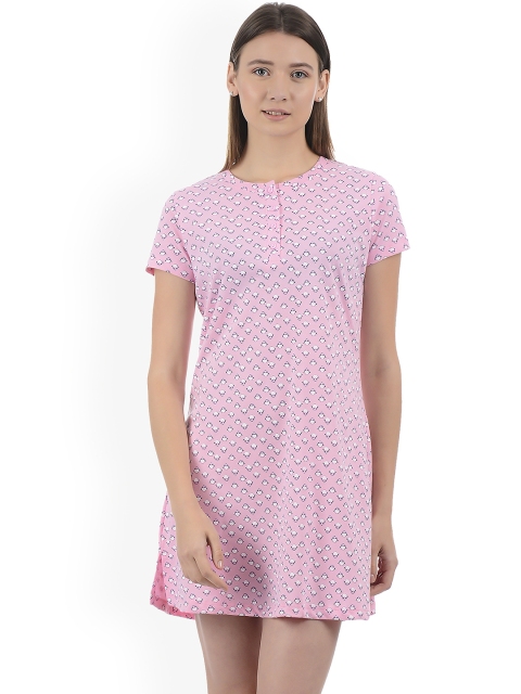 

Sweet Dreams Pink & White Printed Nightdress 200678-AOP-39