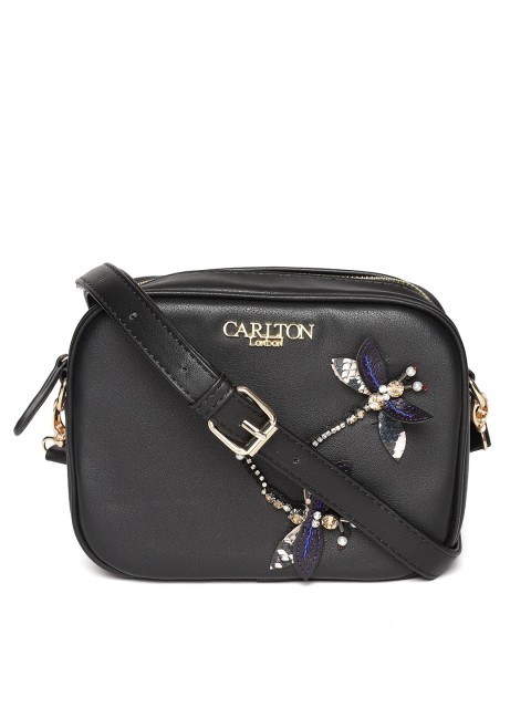 

Carlton London Black Solid Sling Bag