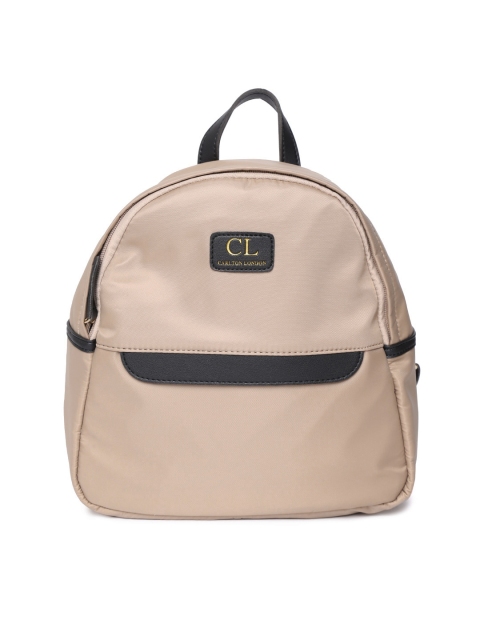 

Carlton London Women Beige Solid Backpack