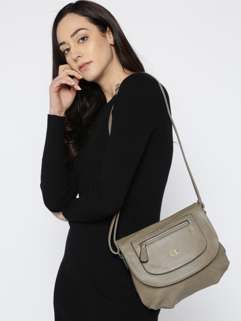 

Carlton London Grey Solid Sling Bag
