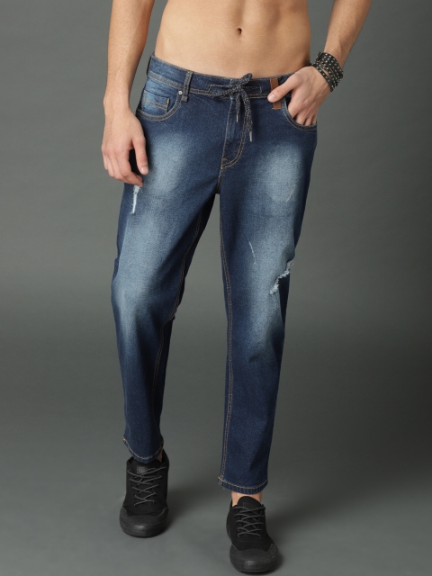 

Roadster Men Blue Slim Tapered fit Low-Rise Mildly-Distressed Stretchable Jeans