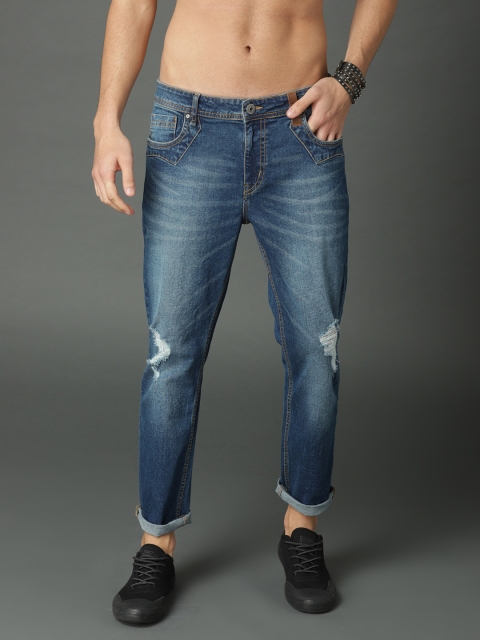 

Roadster Men Blue Skinny Fit Mid-Rise Mildly Distressed Stretchable Jeans