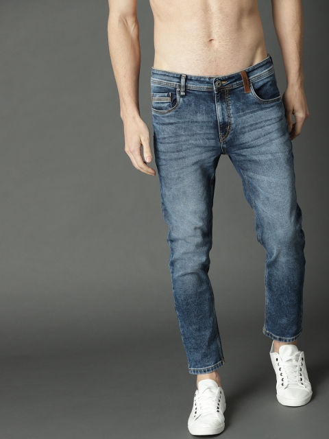 

Roadster Men Blue Skinny Fit Mid-Rise Clean Look Stretchable Cropped Jeans