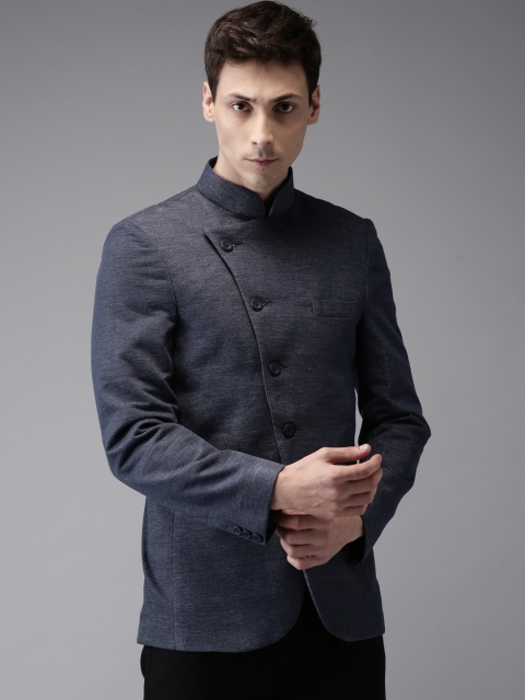 

The Indian Garage Co Blue Slim Fit Solid Casual Blazer