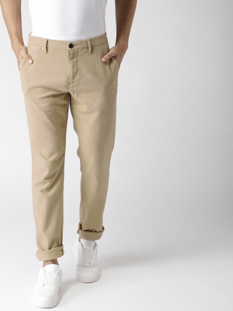 

Tommy Hilfiger Men Khaki Smart Slim Fit Solid Chinos