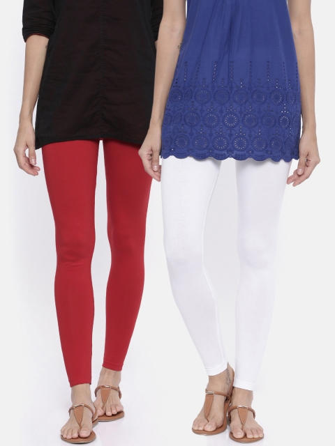 

Bitz Women Pack Of 2 Ankle-Length Leggings, White