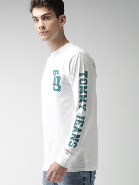 

Tommy Hilfiger Men White Printed Round Neck T-shirt