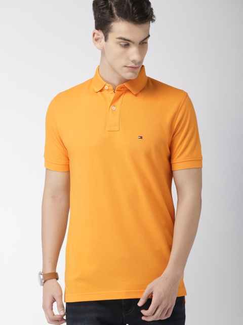 

Tommy Hilfiger Men Yellow Solid Polo T-shirt