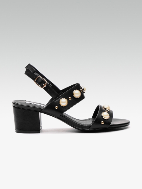 

ELLE Women Black Embellished Block Heels