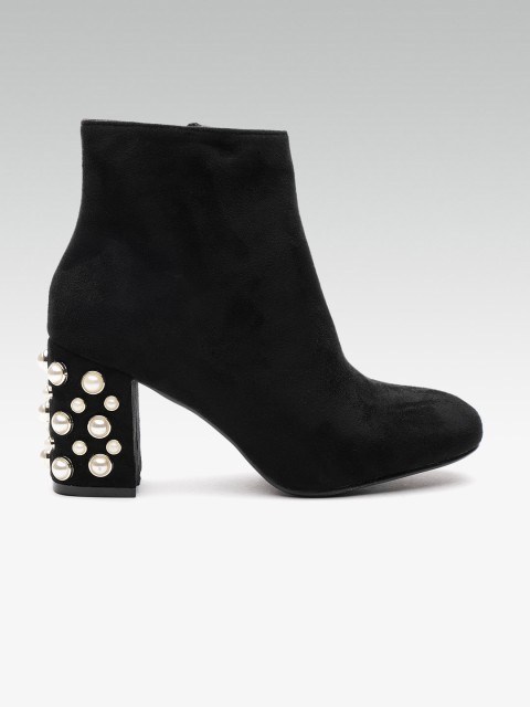 

ELLE Women Black Solid Heeled Boots