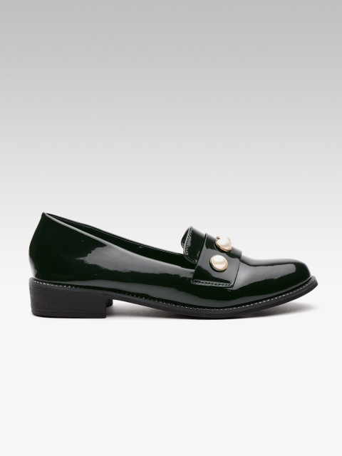 

ELLE Women Green Glossy Loafers