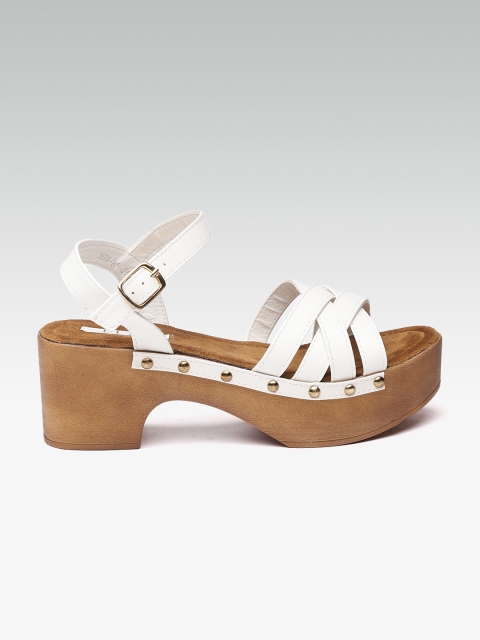 

ELLE Women White Solid Platforms