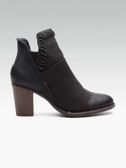 

ELLE Women Black Solid Heeled Boots