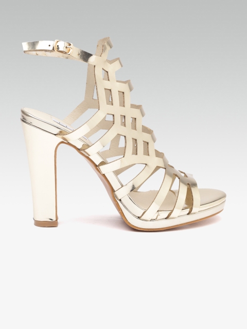 

ELLE Women Gold-Toned Solid Heels