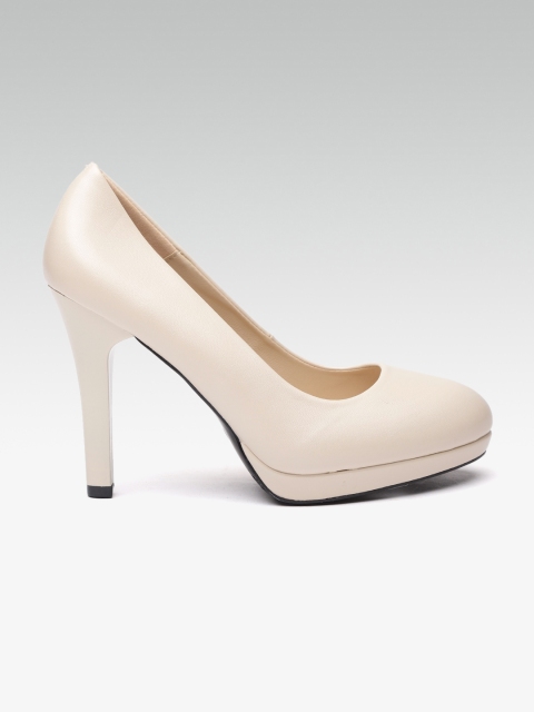 

ELLE Women Beige Solid Pumps