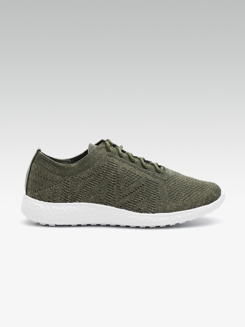 

ELLE Women Olive Green Woven Design Sneakers