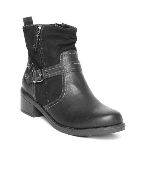 

ELLE Women Black Solid Heeled Boots