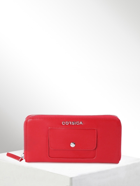 

CORSICA Women Red Solid Zip Around Wallet