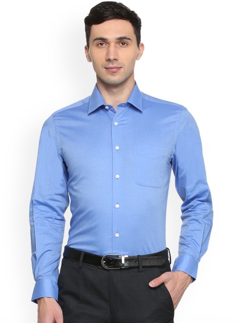 

Peter England Elite Men Blue Slim Fit Solid Formal Shirt