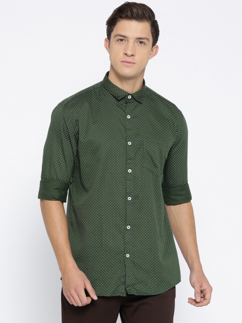 

Independence Club Men Green Slim Fit Printed Casual Shirt