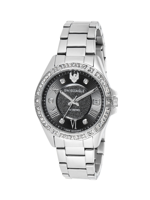 

Swiss Eagle Women Grey & Silver-Toned Analog Watch SE-9138-11