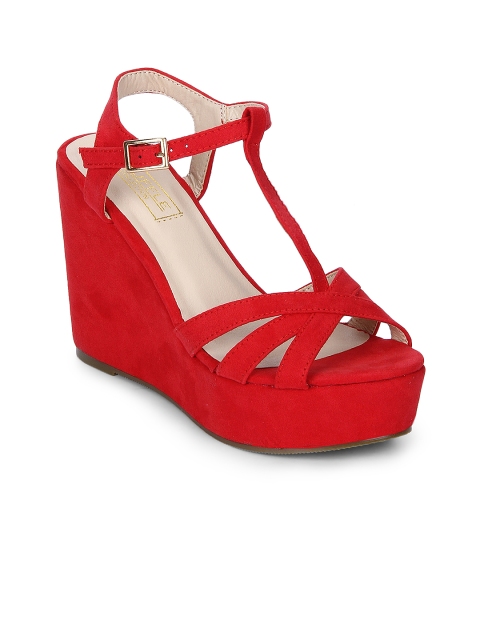 

Truffle Collection Women Red Solid Sandals