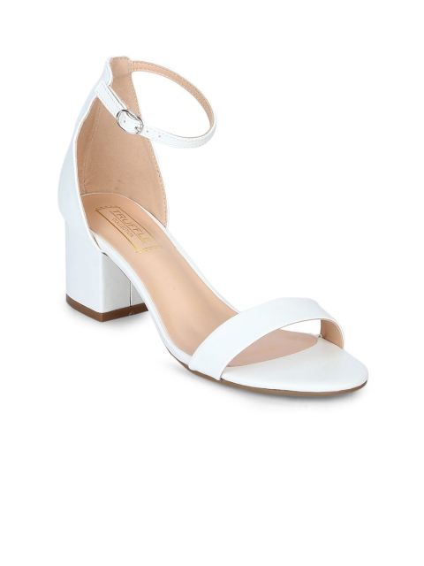 

Truffle Collection Women White Solid Sandals