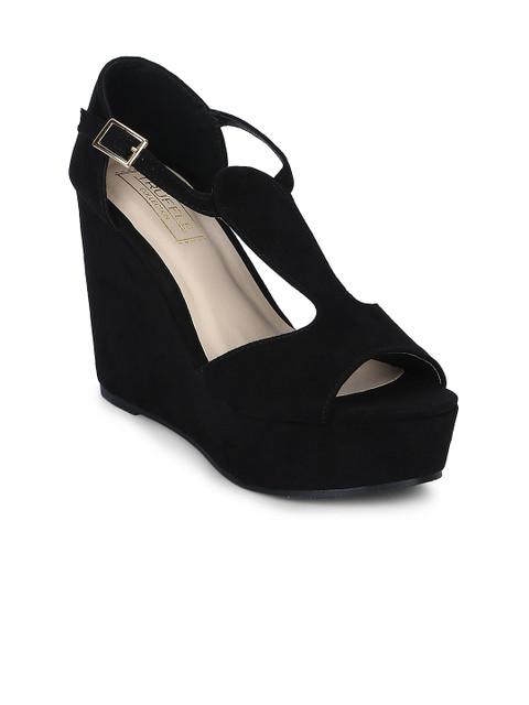 

Truffle Collection Women Black Solid Sandals