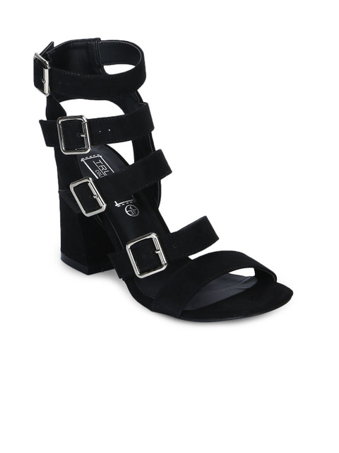 

Truffle Collection Women Black Solid Gladiators