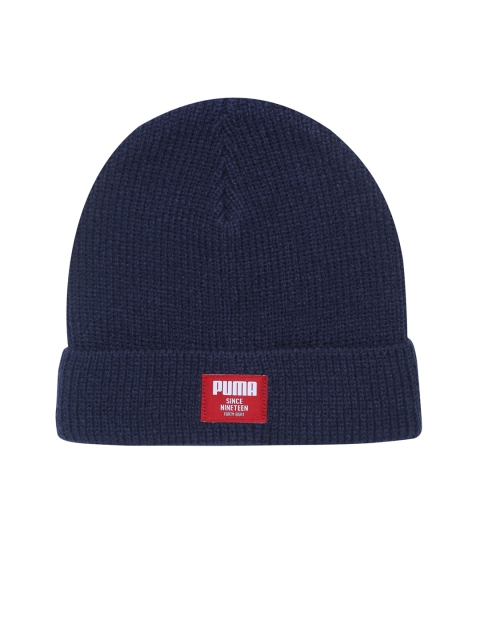 

Puma Unisex Navy Blue Self Design Beanie