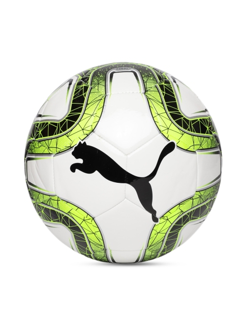 

Puma Unisex White & Lime Green FINAL 5 MS Trainer Football