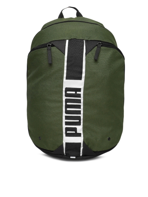 

Puma Unisex Olive Green & Black Deck Laptop Backpack